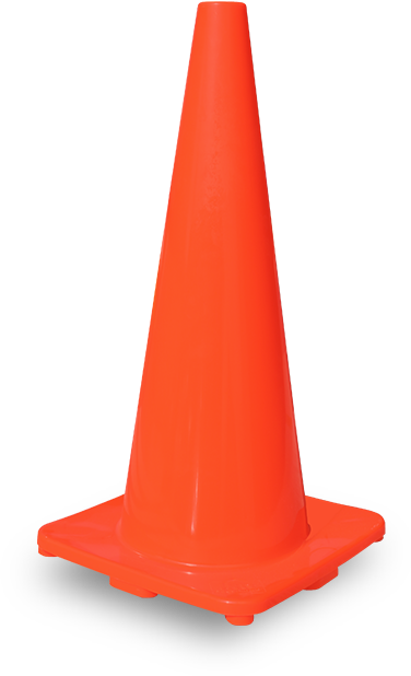 [SR1028-N70] Traficono MR 71cm S/reflejante naranja SR 1028
