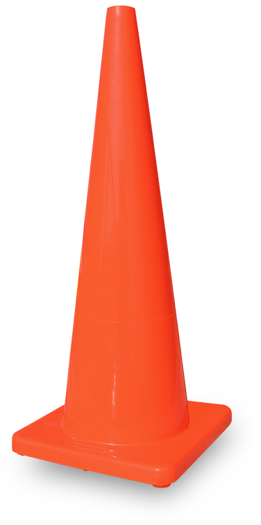 [SR1028-N90] Traficono MR 90cm S/Reflejante Naranja SR1028