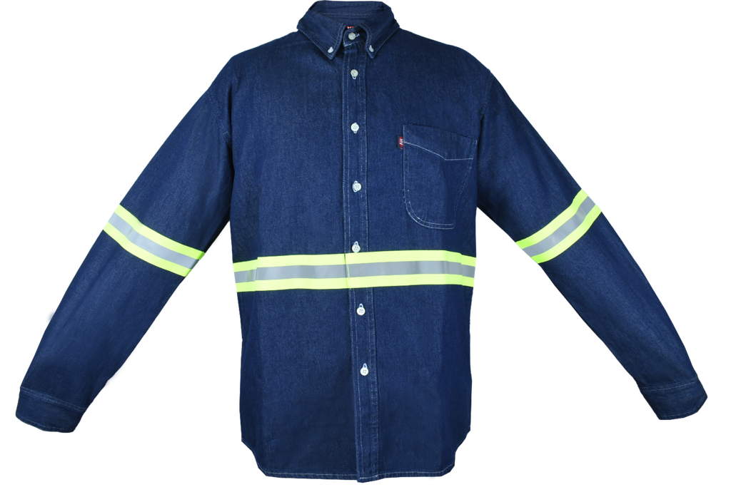 Camisa de mezclilla HV ML con reflejante (30)