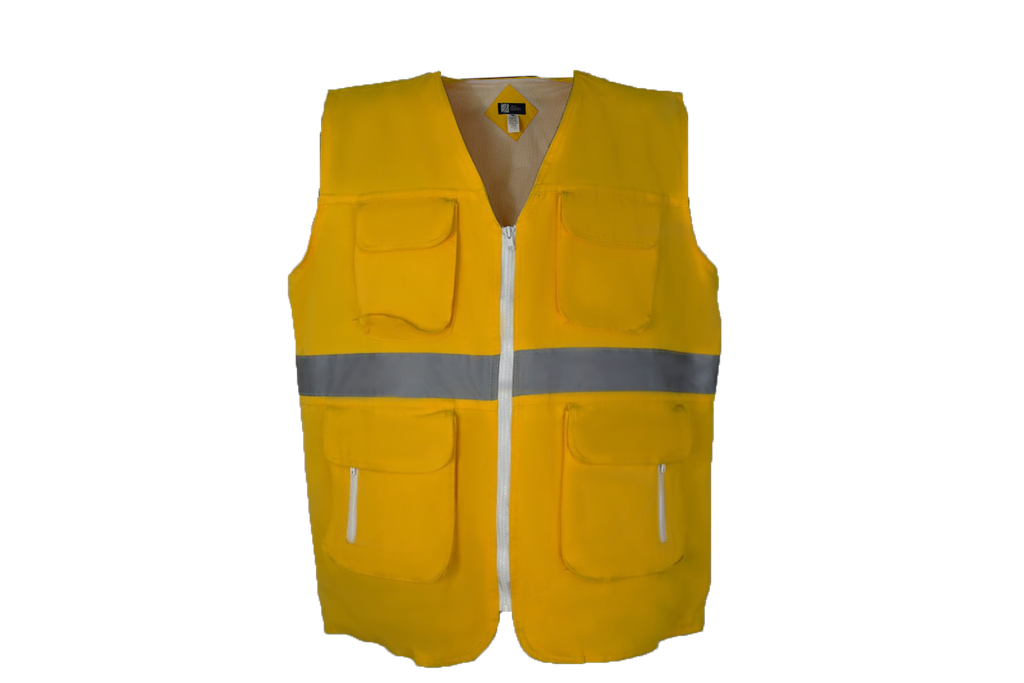 Chaleco Tipo Reportero Aveich Gabardina Mango Con Reflejante