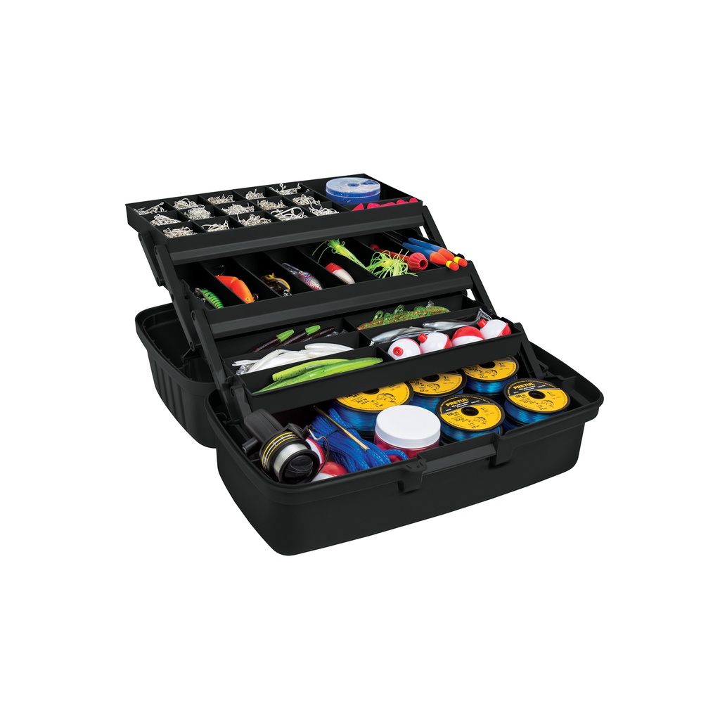 Caja para pesca de 16" con 3 bandejas deslizables 
