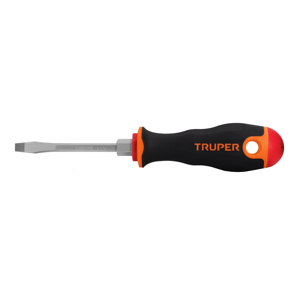 [100831] Desarmador Plano 3/16 x3 Mango Confort Grip Truper 