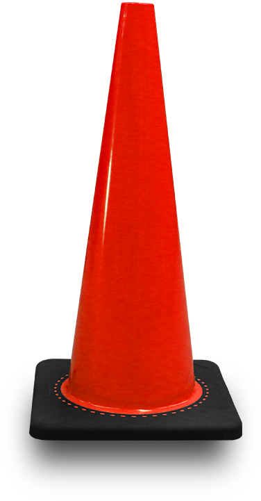 [SR1003-N70] Traficono MR  de 71 CM sin reflejante Naranja SR 1003