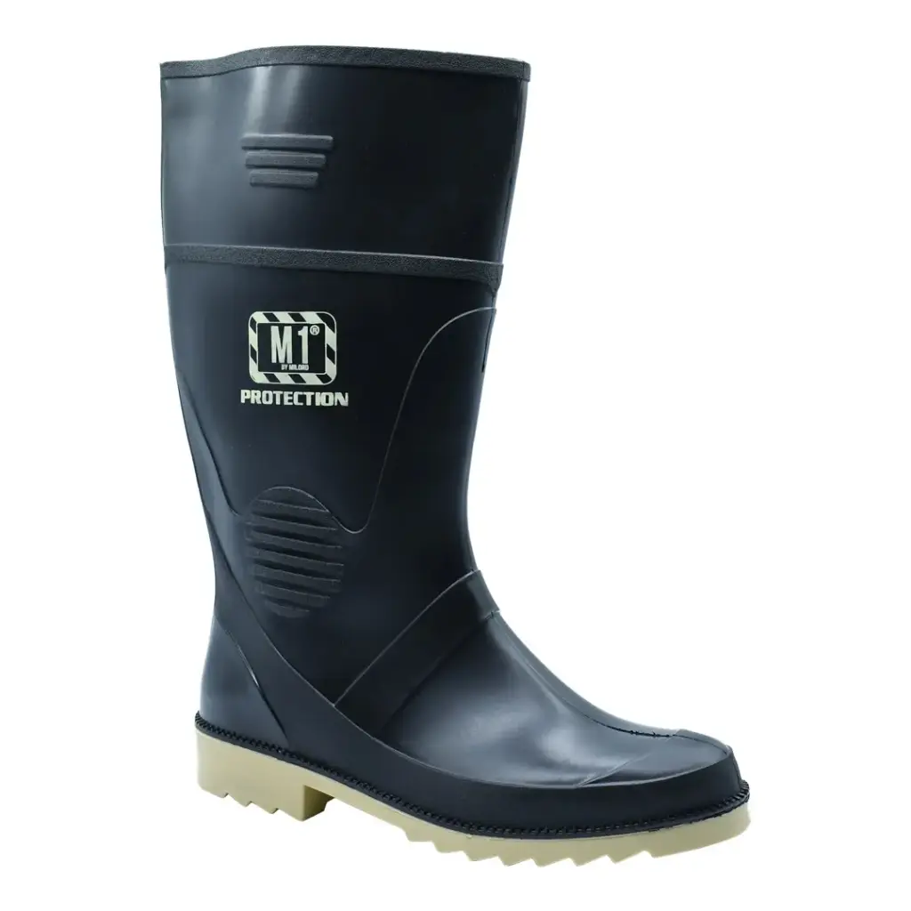 Bota de hule jardinera M1 (Blanco, Naranja, 23)