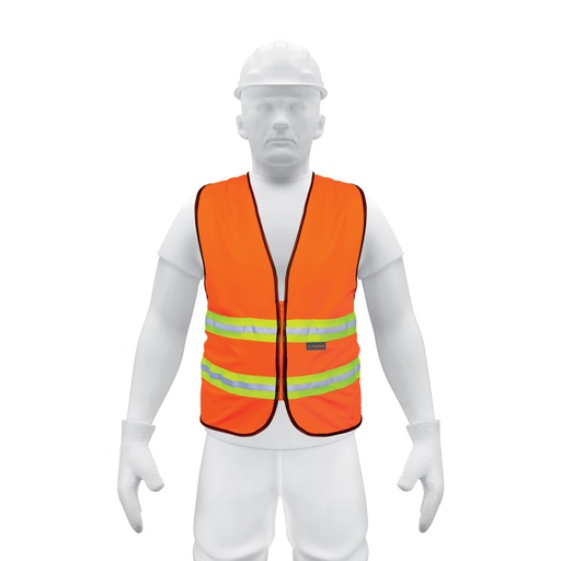 Chaleco alta visibilidad marca truper con cierre 